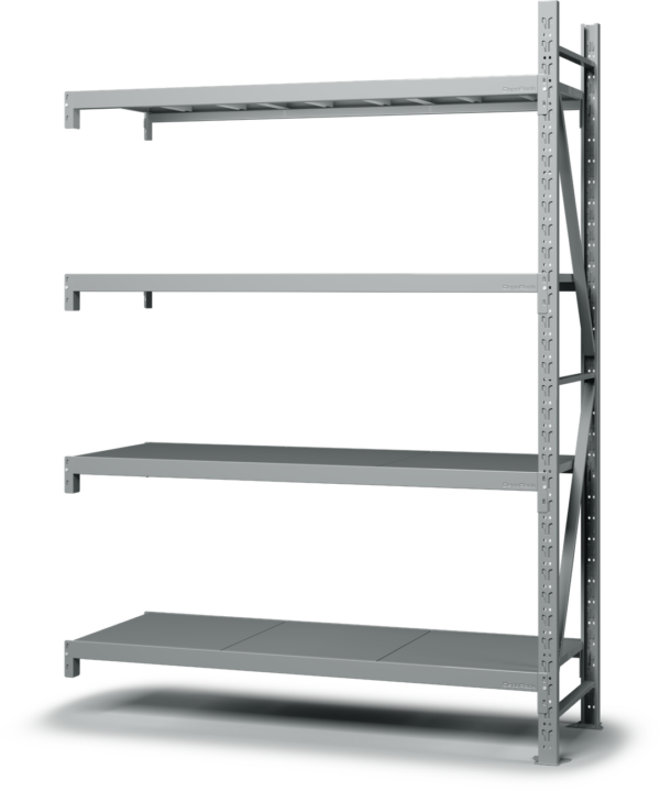 Aanbouwrek met legborden veiligheidspennen 2000 1550 500 Industrial